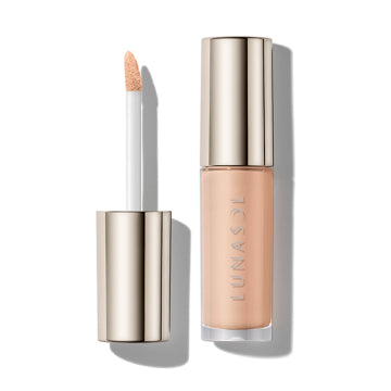 LUNASOL Seamless Collecting Liquid - Seamless Collecting Liquid / full product with container / 03 Orange Beige / 5.3g product bottle on white background