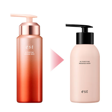 est AC Purify Massage Wash Set Cleansing Experience White Background