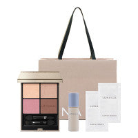 LUNASOL Limited Quantity Eye Coloration N Set - Limited Quantity Eye Coloration N Set / 06 Scented Haze / 7g, 1g x 2, 3mL, container only palette open view