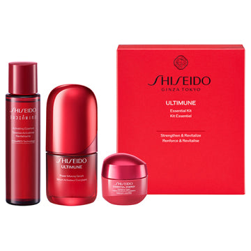 SHISEIDO Oil Derm Kit (refill only) - Ultimune Essential Kit / full product with container / 70mL, 30mL, 30g - 70ml product packaging