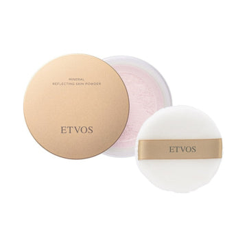 ETVOS Face Powder Puff - Mineral Reflecting Skin Powder / full product with container / Luster Lilac / 8g product packaging