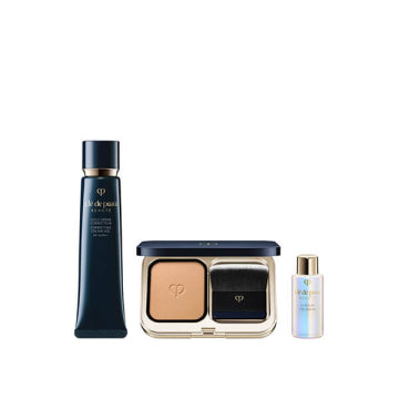 Cle de Peau Beaute Voile Couture n Limited Set - Pre-Makeup & Foundation Kit (Poudre Eclat II Ochre 20) / 40g, 8g, container only, container only, 7mL product packaging
