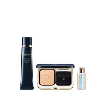 Cle de Peau Beaute Voile Couture n - Pre-makeup & Foundation Kit (Poudre Eclat II Ochre 00) / 40g, 8g, container only, container only, 7mL product packaging