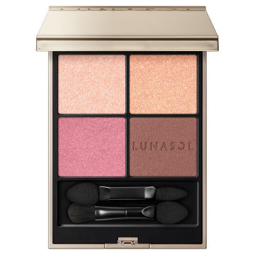 LUNASOL Limited Quantity Eye Coloration N Set - Eyecoloration N / full product with container / EX13 Golden Bouquet / 7g palette open view