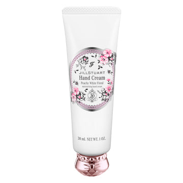 JILL STUART Peachy White Floral Hand Cream Moisturizing Visual Background
