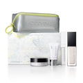 ADDICTION The Foundation Lift Glow - Holiday The Foundation Lift Glow Kit / 000 Porcelain / 2.5g, 15g, 4g, container only, 30mL product bottle on white background