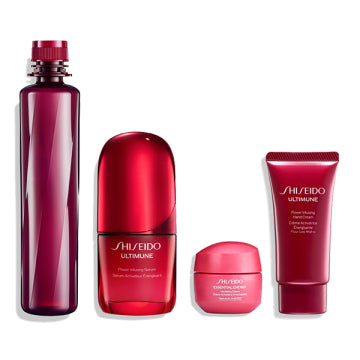SHISEIDO Beauty Circulation Holiday Kit (Ultimune Power Infusing Serum 50mL & Oilderm refill only) - Beauty Circulation Holiday Kit (Ultimune Power Infusing Serum 30mL & Oilderm (refill only)) / full product with container・refill only / 30mL, 145mL, 15g, 30g - 30ml bottle with dropper