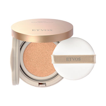 ETVOS Mineral Glow Skin Cushion Puff - Mineral Glow Skin Cushion / SPF32 / PA+++ / full product with container / Light Pink / 12g product packaging