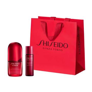 SHISEIDO Beauty Circulation Holiday Kit (Ultimune Power Infusing Serum 50mL & Oilderm refill only) - Ultimune Limited Set (Power Infusing Serum 30mL) / 30mL, 30mL, container only / Green Floral Scent - 30ml bottle with dropper