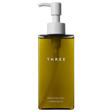 THREE Balancing Clear Cleansing Oil Gentle Cleansing Background