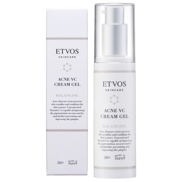 ETVOS Medicated Acne VC Cream Gel Vitamin C Care Bottle Presentation