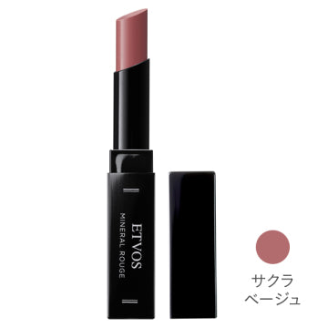 ETVOS Mineral Rouge - Mineral Rouge / [Sakura Beige] Classic Pink Beige / 2g swatch on lips